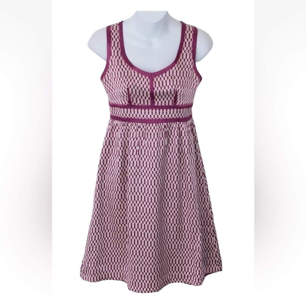 Proenza Schouler Target Empire‎ Waist Dress 100% Silk Purple Polkadot 9